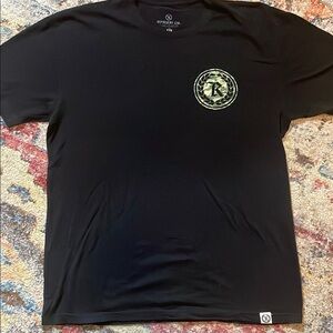 Black Short Sleeve Tee with Crew Neck and Logo